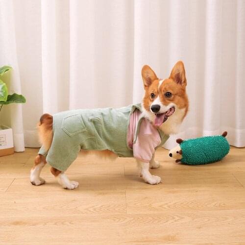 Pembroke Welsh Corgi Dog Clothes Jumpsuit Overalls Romper Autumn Spring Winter Pet Outfit Dog Clothing Dropship Pet Product