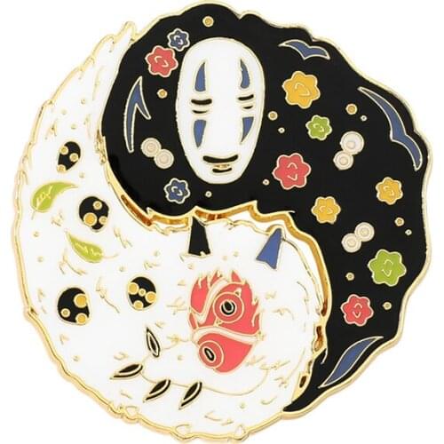 NO FACE MAN Brooch Hard Enamel Funny Cartoon Animal Jewelry Ladies Men Lapel Pin Backpack Hat Jacket Fashion Accessories