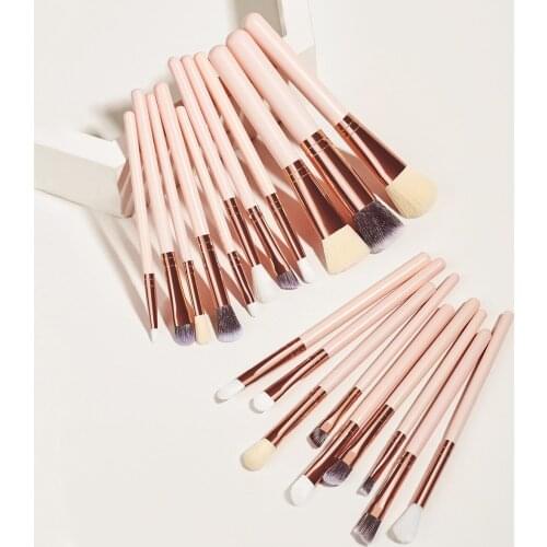 20pcs Eye Makeup Brush Set Artificial Fiber Eye Shadow Foundation Powder Eyelash Make Up Brush Cosmetic Beauty Tool Kit