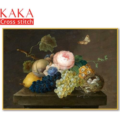 Cross stitch kits,Embroidery needlework sets with printed pattern,11CT-canvas for Home Decor Painting,Flowers Full NCKF304