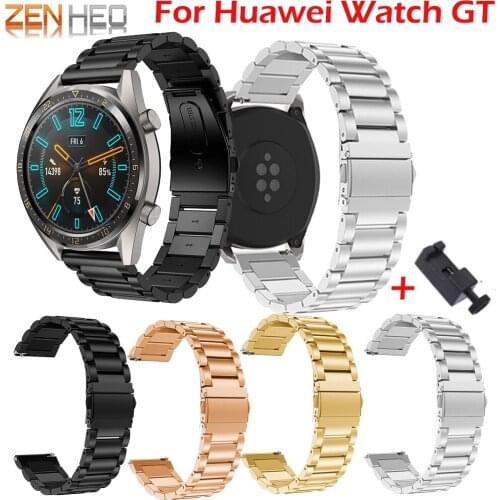 Watch Band Stainless Steel Strap For Galaxy watch Gear S3 Frontier Classic 46mm Band For Huawei Watch GT Honor watch Magic Wrist