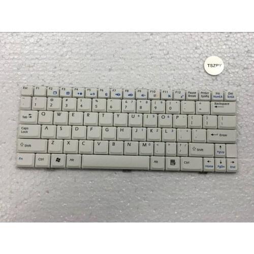 Brand New laptop keyboard For MSI Wind U90 U101C U105 U110 U120 U100 U101 U101B us version WHITE