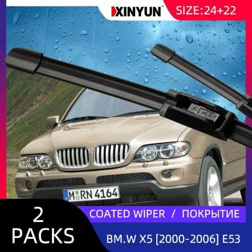 Coated wiper LHD Front Windscreen Windshield Wiper Blades For BMW X5 E53 2000 - 2006 Windshield Windscreen 24"22"