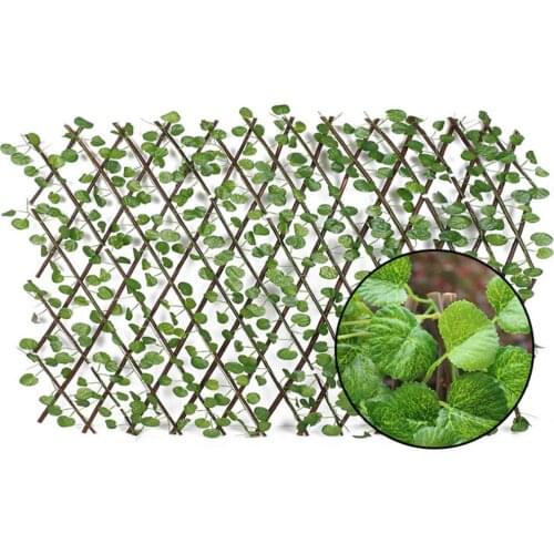 Extension Type Garden Buildings Fence Artificial Green Leaf Branch Bucolic Mula Net Wooden Home Restaurants Wall Decoration 40a