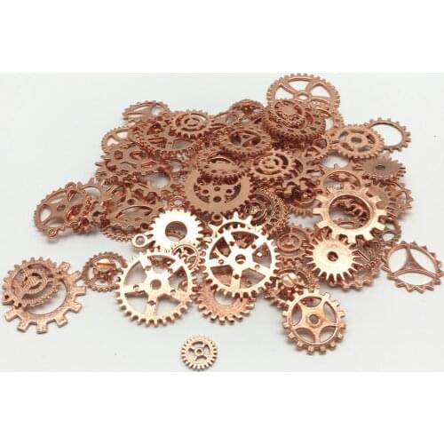 100g Metal Alloy Mixed Cogs Wheel Gears Steampunk Charms For Pendants Embellishments DIY Jewelry Making