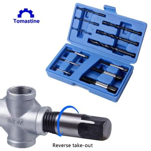 12pcs Steel Left Hand Drill Bit Metal Drills Broken Bolt Damaged Screw Extractor Tool Parts Bit for Electric Screwdriver Set