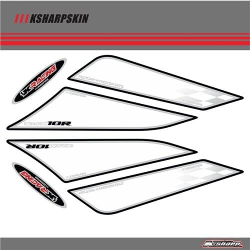 Rear Fairing Number Board KSHARPSKIN 3D Gel Protector for KAWASAKI ZX10R 2008