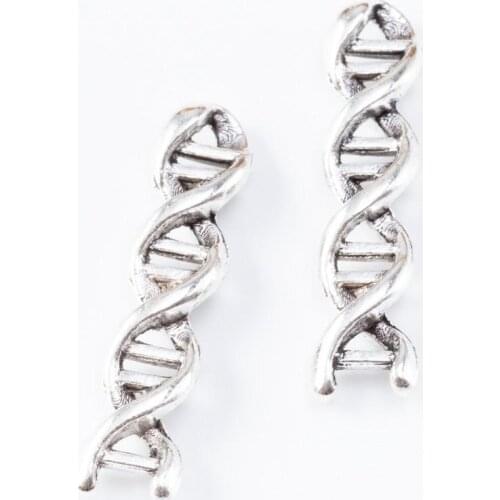 50pcs 28MM Vintage silver color medical item DNA Gene sequence charms pendants for bracelet necklace earring jewelry making