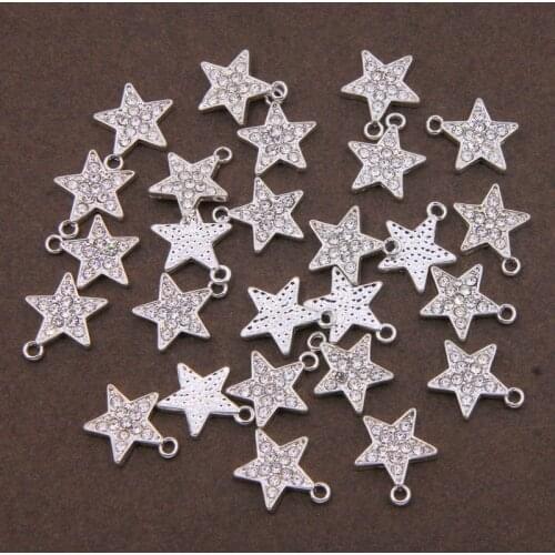6Pcs Gold Color Stars Pendant DIY Jewelry Accessories Necklace Bracelet Women Jewelry Findings Making Wholesale