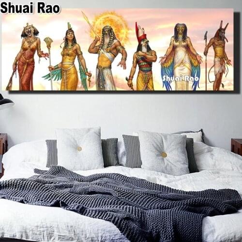 5d full square round diamond painting large size"Egyptian God"mosaic diamond embroidery cross stitch Vintage Portrait Decor