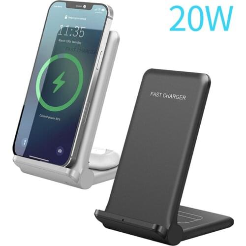 Wireless Charger Qi 20W Foldable Fast Charger For iPhone 12 11 Pro XS X 8 Samsung S21 S20 S10 For Airpods Pro Dock Station Stand