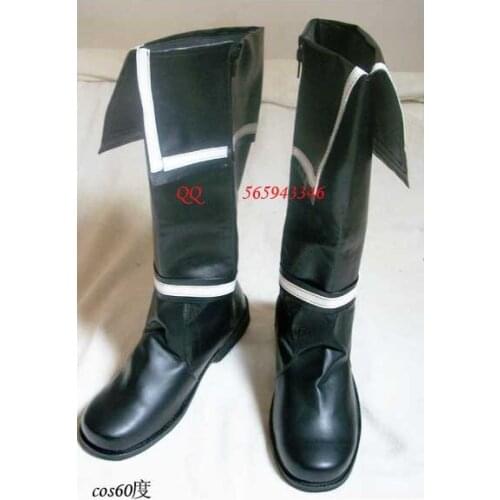 D Gray-Man Allen Walker Black Cosplay Shoes Boots S008