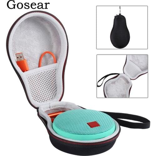 Gosear Shockproof Dustproof EVA Hard Shell Protective Storage Case Bag for JBL Clip 2 3 Clip2 Clip3 Bluetooth Speaker Gadgets