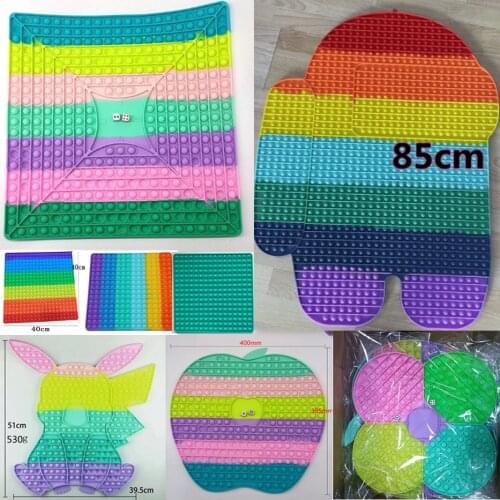 2021 Pop Fidget 50/40/30cm Super Big Size Push Bubble Toy Autism Needs Squishy Stress Reliever Toys Adult Kid Funny Anti-stress