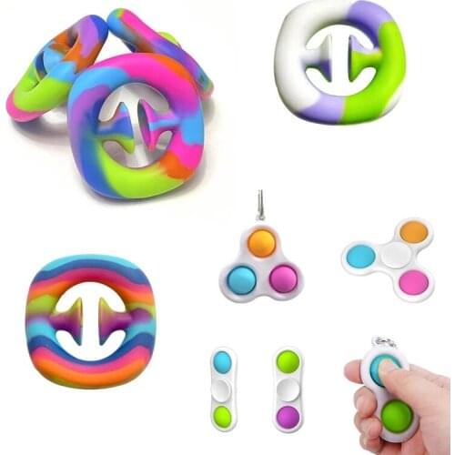 New Fidget Simple Dimple Toy Fat Brain Toys Stress Relief Hand Fidget Toys For Kids Adults Early Educational Autism Special Need