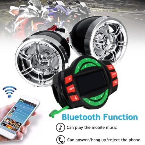 JXLCLYL Bluetooth Motorcycle Audio System USB SD FM Radio MP3 Speaker Waterproof