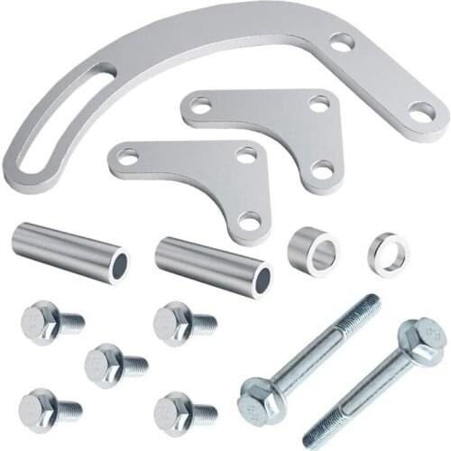 Power Steering Pump Bracket V-Belt Slotted Adjustable LWP 305 327 383 for Chevy 350 Small Block Long Water Pump 551522