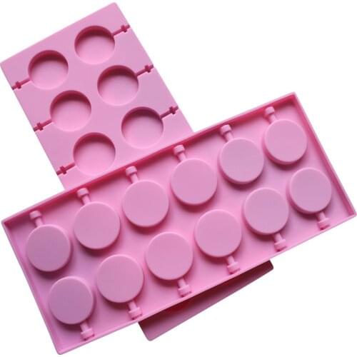 Round Shape Silicone Mold Lollipop Mould Home DIY Chocolate Candy Baking Tool OW