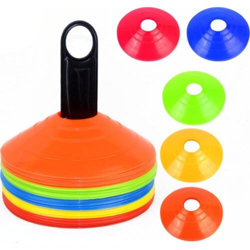 Set Of 10 Marker Plates, Marker Cones, Sports Cones Set, Suitable For Football Exercise, Warm-up And Professional Training