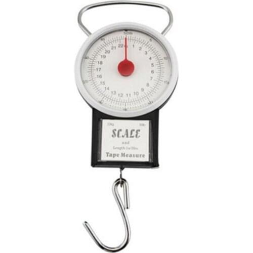 22kg Portable Hanging Scale Balance Fish Hook Said Weighing Balance Kitchen With Measuring Tape Measure Fishing Scales