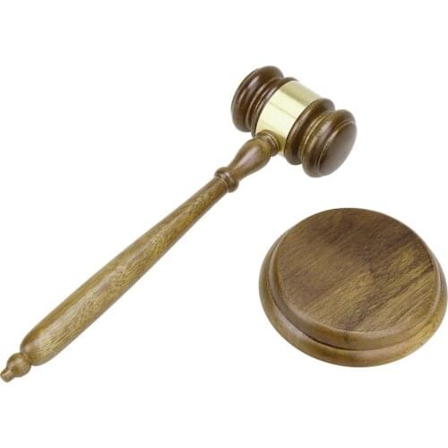 Durable Handmade Wooden Auction Hammer for Lawyer Judge Handcrafted Gavel Court Hammer for Auction Sale Decor