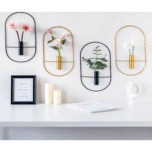 Simple Wall Decoration Simulation Flower Wall Fashion Hanging Vase Living Room Decoration Background Wall Pendant Room Layout