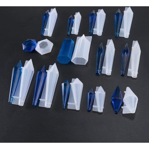 Silicone Mold Quartz Shard Crystal Point Mould Epoxy Resin Pendant UV Resin Craft UV Resin Epoxy Mold Transparent Jewelr
