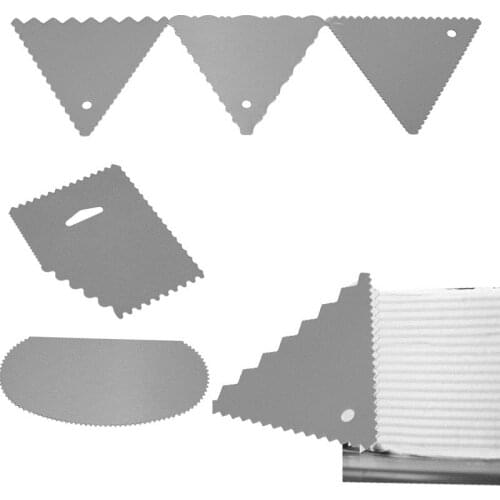Stainless Steel Cake Cream Scraper Baking Spatulas Tool Cake Decorating Tool Serrated Edge Pastry Tools Cake Chocolate Bakeware