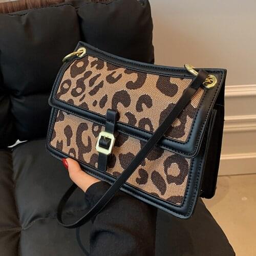Designer Luxury Leopard Shoulder Crossbody Bags For Women New Women Fashion Brand Envelope Bag Female Casual Tote Purses Wallets