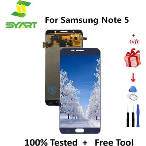 SYART For Samsung Note 5 LCD N9200 N920F N920A N920T Display Touch Screen Digitizer Assembly For Galaxy Note5 With Free Tools