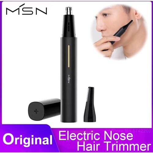 New MSN Electric Nose Hair Trimmer Dual Blade 2-in-1 USB Rechargeable Eyebrow Shaver Trimmer Waterproof Nasal Hair Cleaner