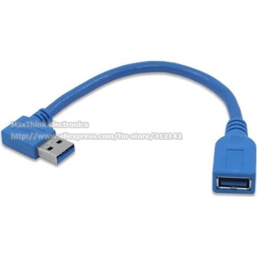 Left Angled USB 3.0 A male to Fem Extension Cable ,USB3.0 male to female cable / Free shipping ,5pc