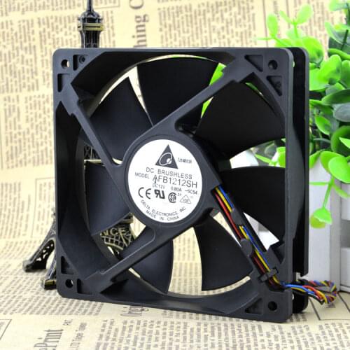 Delta fan AFB1212SH 12CM 120MM 1225 12025 12 * 12 * 2.5CM 120 * 120 * 25MM 12V 0.80A Cooling Fan Good Quality