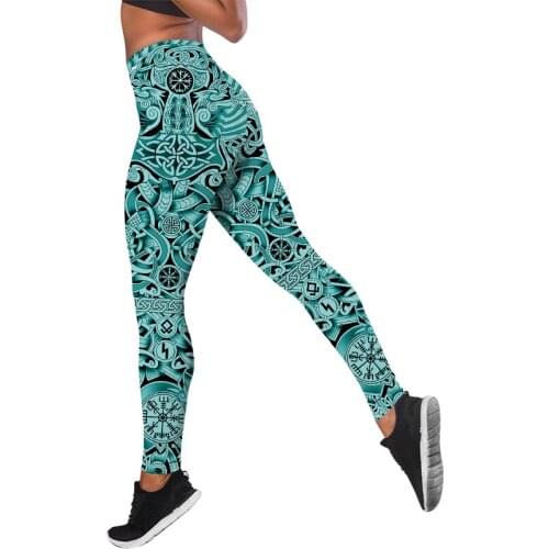 CLOOCL Women Leggings Vintage Viking Tattoo 3D Printed High Waist Elasticity Legging Harajuku Female for Fitness Jogging Pants