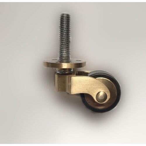 Brand New 4PCS Brass Universal Furniture Casters Table Chair Sofa Rubber Mute Wheels Rollers Runners