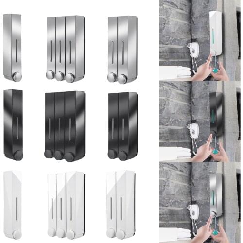 420ml Soap Dispenser Wall Mount Liquid Bathroom Hand Shower Gel Shampoo, Easy Refillable