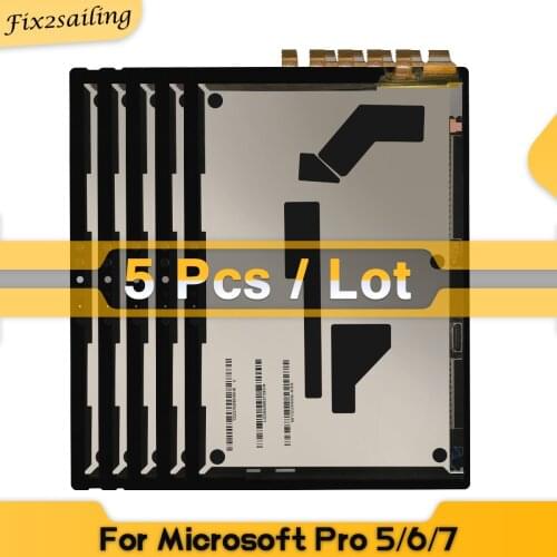 5 Pcs/Lots 100% New Tested LCD Display For Microsoft Surface Pro 5/Pro 6/Pro 7 1796/1807/1866 Touch Screen Digitizer Replacement