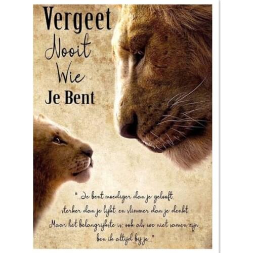 5D Diamond Painting Lion Diamond Embroidery Cartoon king Full Drill 3D DIY Mosaic Diamond Decor Rhinestones Needlework