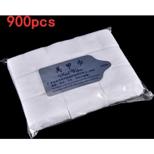 900pcs/lot Delicate Nail Polish Remover Wipes Nail Art Tips Cotton Lint Pads Paper Pad Cleaner Manicure Clean Wipes Best Selling