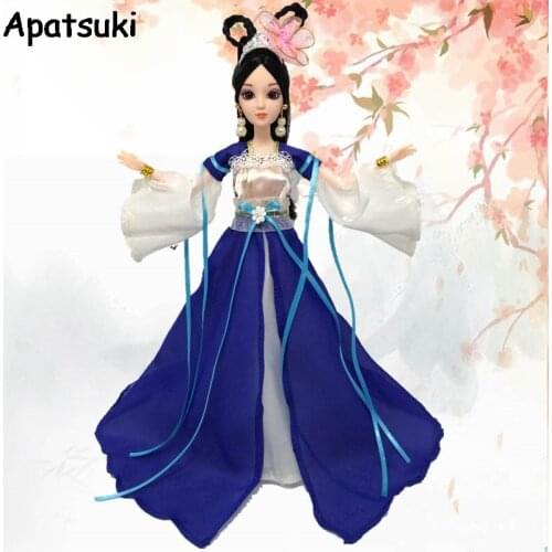 Doll Accessories Cosplay Traditional Chinese Ancient Beauty Doll Dress For Barbie Dolls Party Dress Evening Dresses Clothes