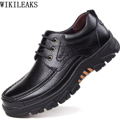 Mens Shoes Genuine Leather Oxford Wedding Shoes for Men Formal Brown Shoes Men Office 2021 Snow Boots Casual Business Chaussures