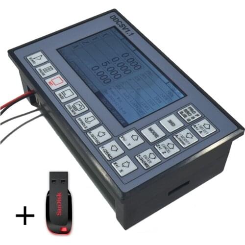 CNC Control System USB 500 KHz 3 Axis Motion Controller TFT Linkage G Code ARM9 + FPGA Support USB Flash Drive Read @SD