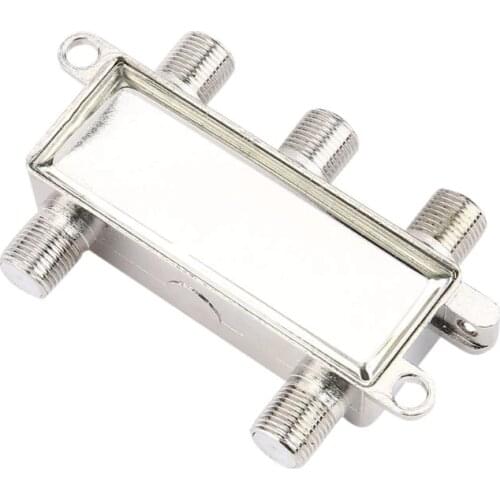 D5QC 5-2400MHz 4 Way Digital Coax Cable Splitter 4 Channel Satellite/Antenna TV Signal Distributor Receiver for SATV/CATV