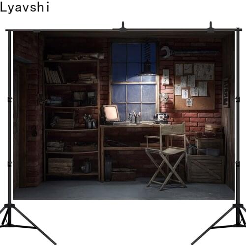 Lyavshi photo backgrounds photography studio boy children night Workshop tools worker backdrop photophone vinyl floor photozone