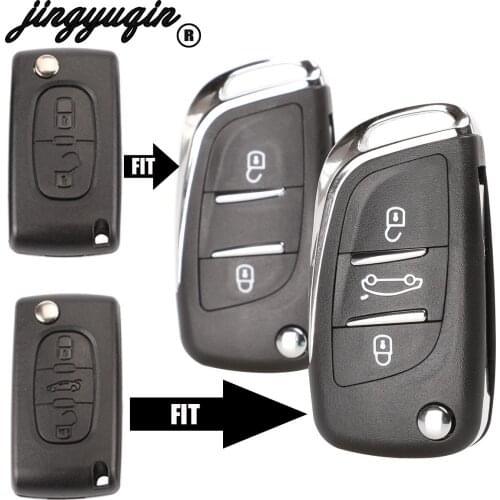 Jingyuqin 10X AUTEWODE Folding Remote Car Key Shell for Citroen C5 C4 Hatch Coupe VTR C6 C8 C2 Berlingo Xsara Picasso BLADE