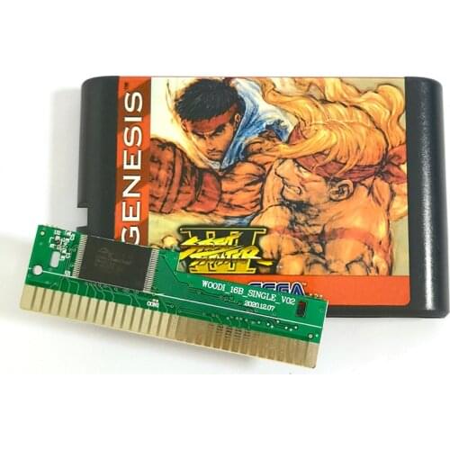 Street Fighter III 18 Person 16 Bit MD Game Card Sega Mega Drive Genesis