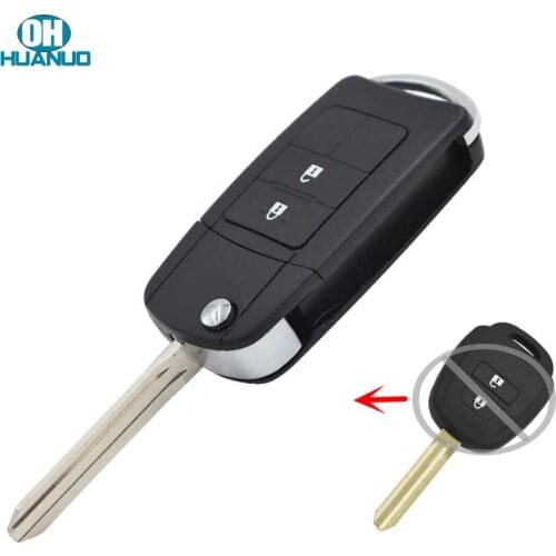 MODIFY REMOTE KEY FOB 2 buttons FOLDING FLIP KEY CASE SHELL FOR Toyota CAMRY