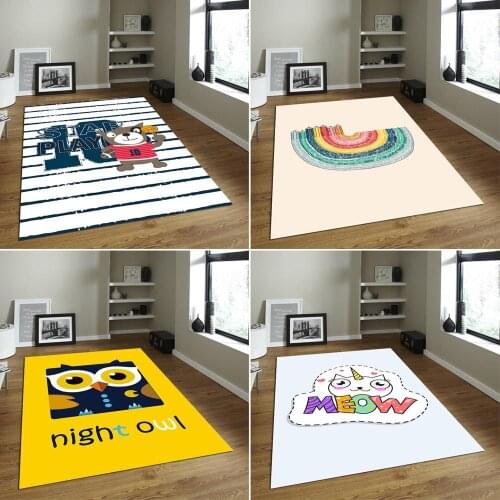 Fashion cartoon Animal Print Rug Cute Children Room carpets for Living Room Bedroom Blanket Kids Baby Game Mat Household doormat