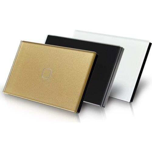 Fashion practical 110V US standard 3 colours options single live line 1 gang 1 way touch dimmer switch for fashion household