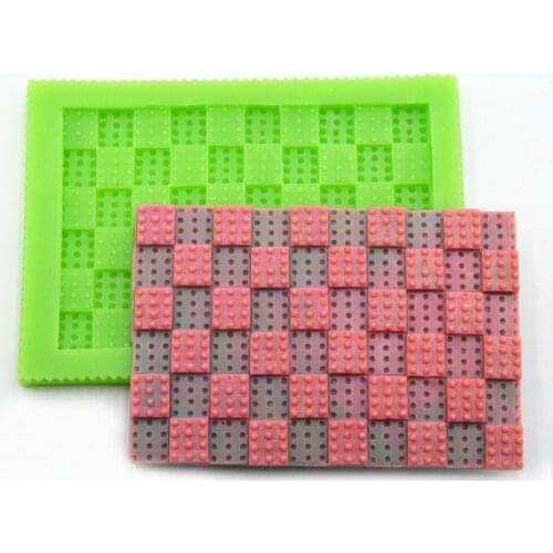 Marble brick stone pattern wood mold dry Pace shape mold DIY baking tools Fondant cake decoration silicone mold